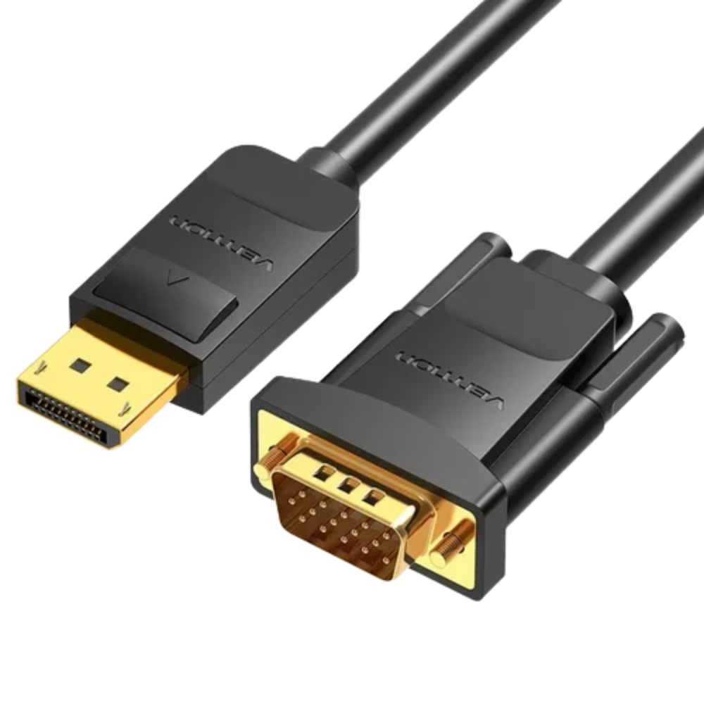 VENTION DP (M) TO VGA (M) CABLE (1.5M) BLACK