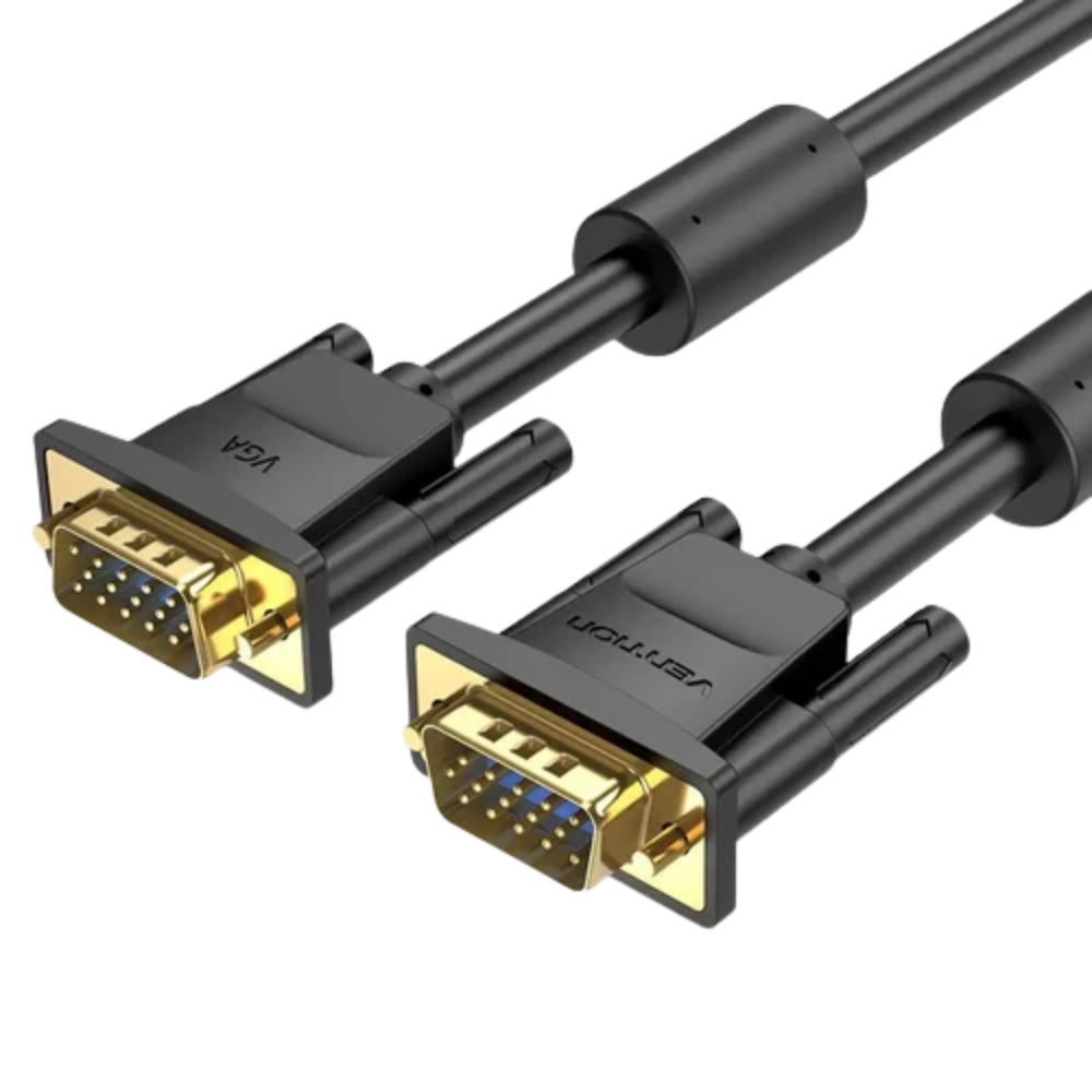 VENTION VGA (M) TO VGA (M) BRAIDED CABLE (5M) BLACK