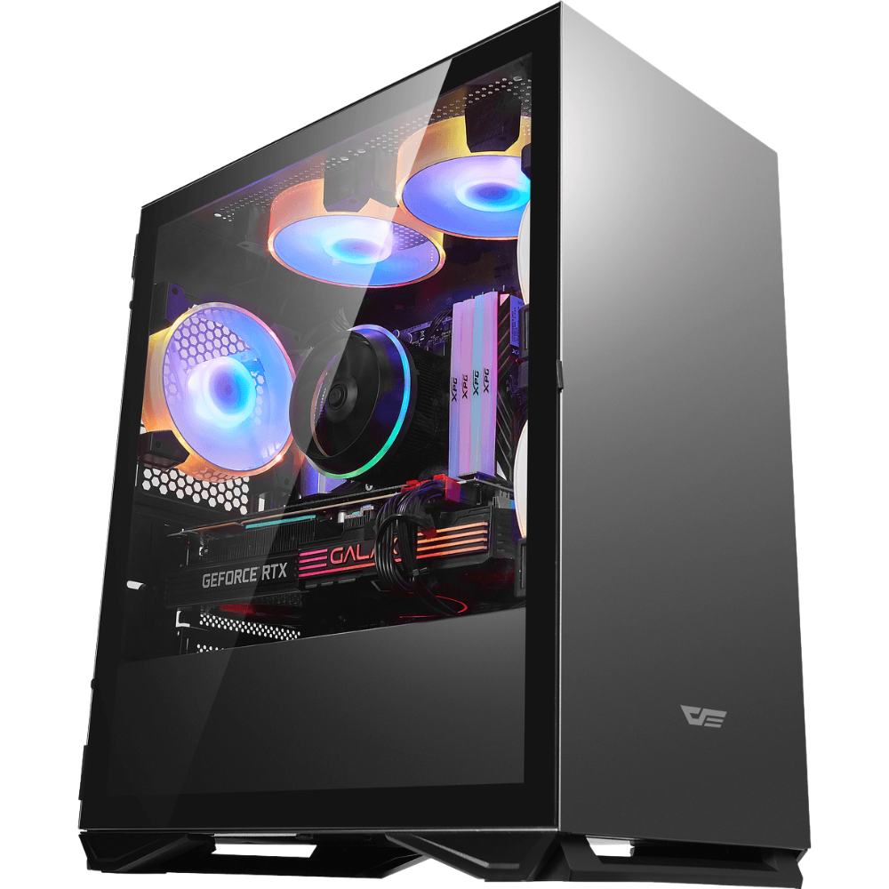 DARKFLASH DLM22 MICRO ATX CASE W/ MAGNETIC HINGED DOOR TEMPERED WINDOW