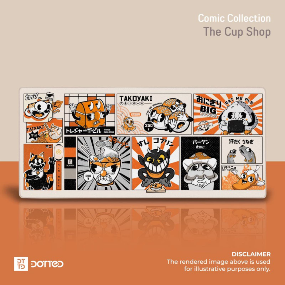DOTTED THE CUP SHOP 900X400MM DESK MAT (4MM)
