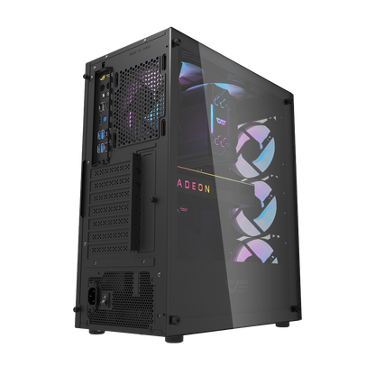 DARKFLASH DK352 PLUS ATX TOWER CASE W/ TEMPERED GLASS SIDE PANEL, 4 ARGB FANS