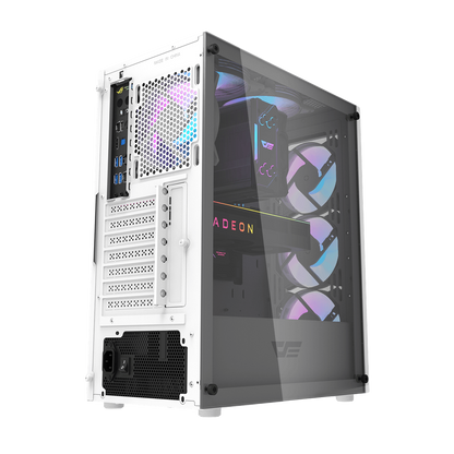 DARKFLASH DK352 PLUS ATX TOWER CASE W/ TEMPERED GLASS SIDE PANEL, 4 ARGB FANS