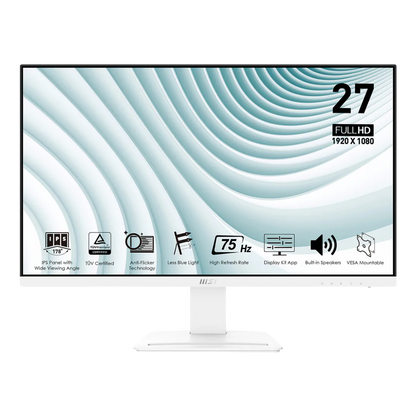 MSI PRO MP273W 27" FHD LED IPS MONITOR WLMNT (HDMI, DP) WHITE