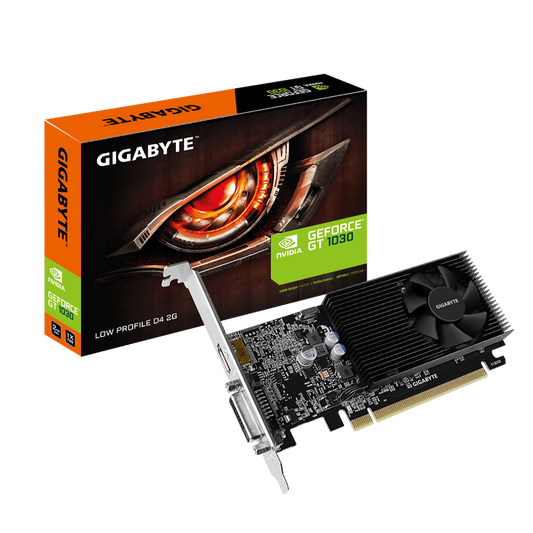 GIGABYTE GT 1030 2048MB 64BIT DDR4 LOW PROFILE (DVI, HDMI)