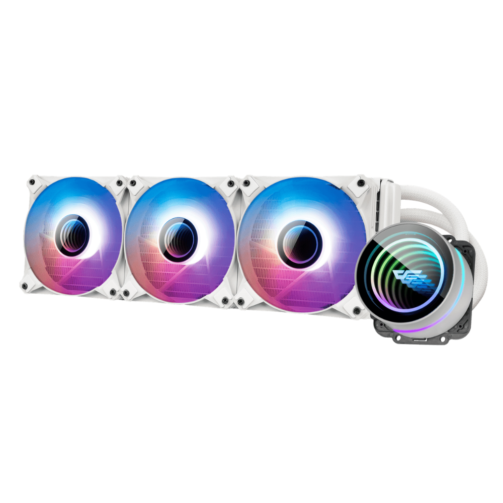 DARKFLASH TWISTER DX360 V2 ARGB AIO 360MM LIQUID CPU COOLER (LGA1700 READY) (WHITE)