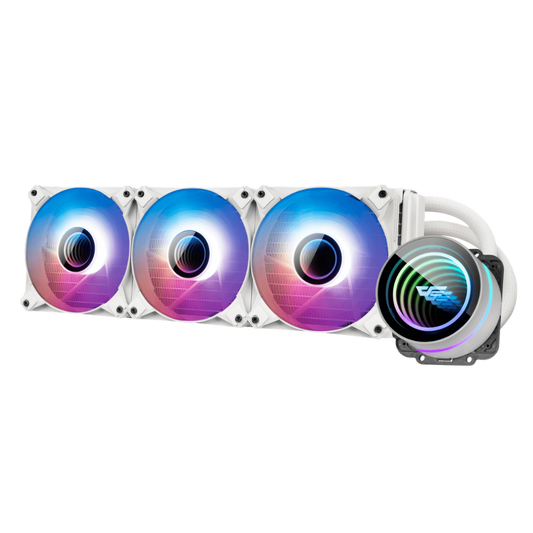 DARKFLASH TWISTER DX360 V2 ARGB AIO 360MM LIQUID CPU COOLER (LGA1700 READY) (WHITE)