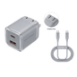 VENTION FOLDABLE PLUG 30W (1XUSB-C, 1XUSB-A) ADAPTER W/ 1M CABLE GRAY