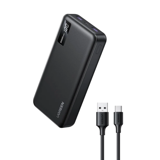 UGREEN PB312 POWERBANK 20000MAH 22.5W (2XUSB-A, USB-C) USB-C TWO-WAY FAST CHARGE (BLACK)