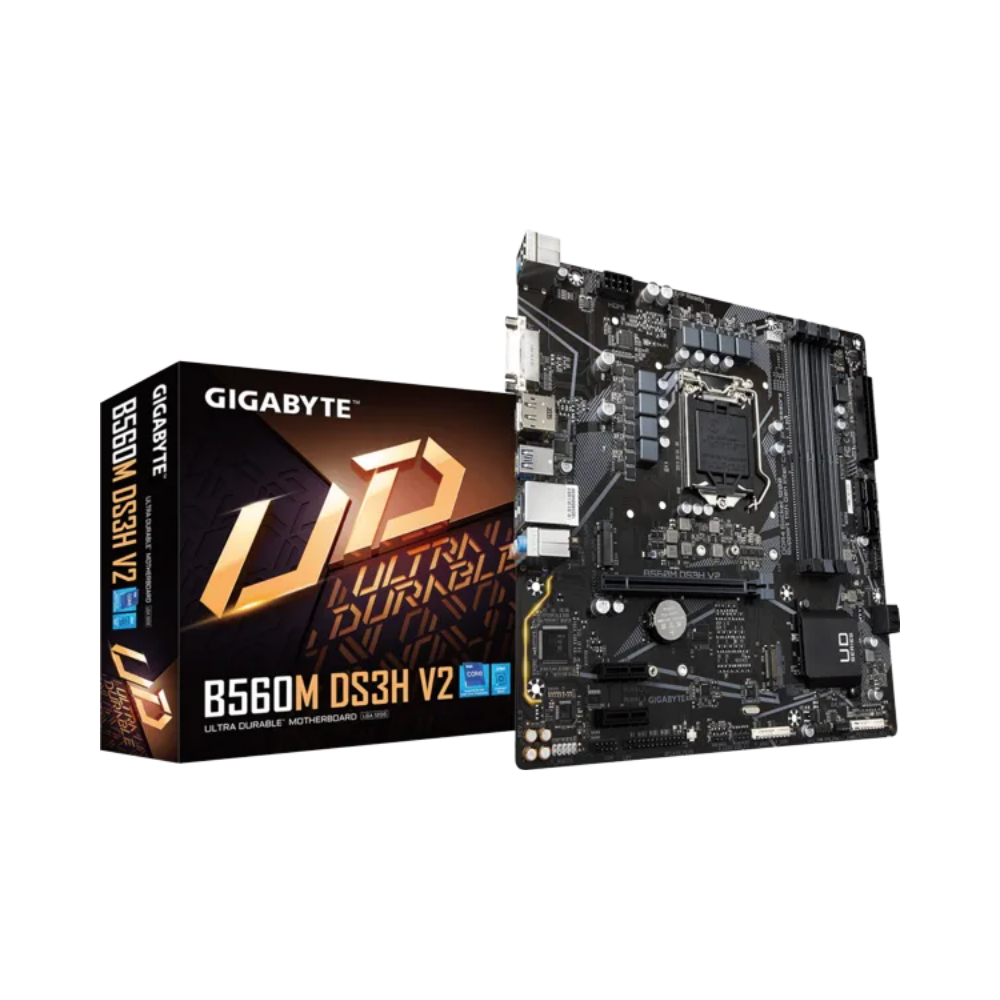 GIGABYTE B560M-DS3H V2 4DDR4 2XM.2 MOTHERBOARD (DVI, HDMI, DP)
