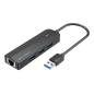 VENTION 4PORTS USB HUB (3XUSB-A 3.0, RJ45) BLACK