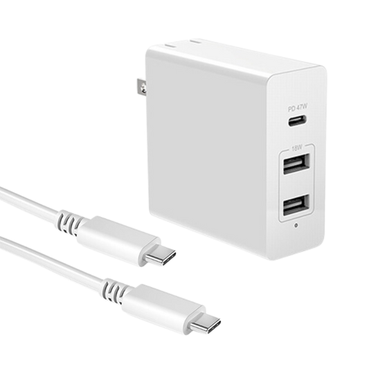 HUNTKEY 65W USB TYPE-C POWER ADAPTER (2XUSB-A, USB-C)