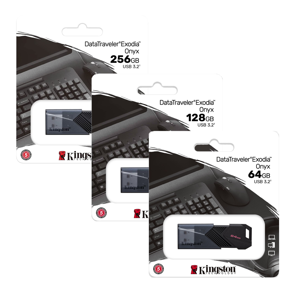 KINGSTON DATA TRAVELLER EXODIA ONYX USB3.2 FLASH DRIVE