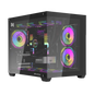 DARKFLASH C285MP MICRO ATX CASE W/ TEMPERED GLASS PANORAMIC SIDE