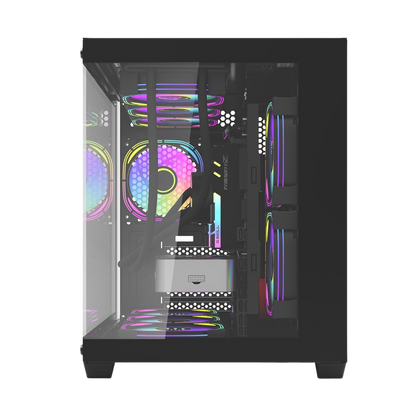 DARKFLASH C285MP MICRO ATX CASE W/ TEMPERED GLASS PANORAMIC SIDE