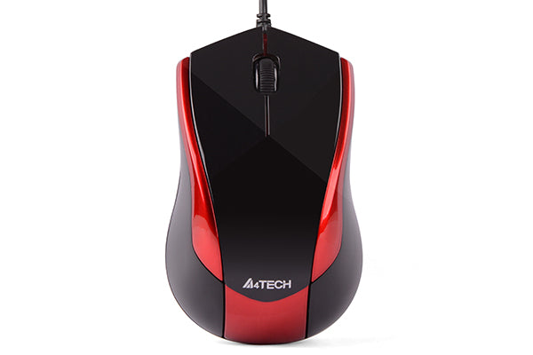 A4TECH N400-2 V-TRACK WIRED MOUSE GRAY | BLACK/RED