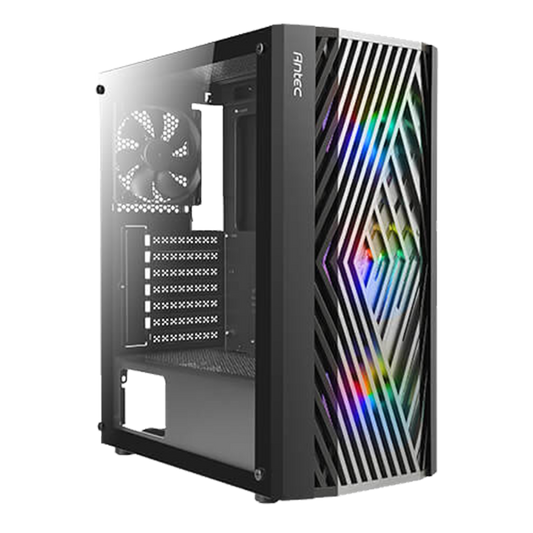 ANTEC NX291 MID TOWER CASE W/ TEMPERED GLASS SIDE PANEL, 3 RGB FANS (BLACK)