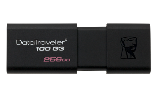 KINGSTON DATA TRAVELLER 100 GEN 3 USB 3.0 256GB BLACK