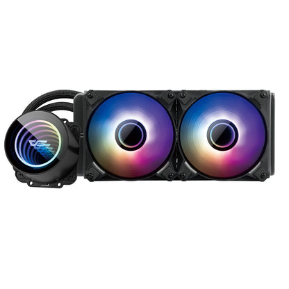 DARKFLASH TWISTER DX240 V2 ARGB AIO 240MM LIQUID CPU COOLER (LGA1700 READY) (BLACK)