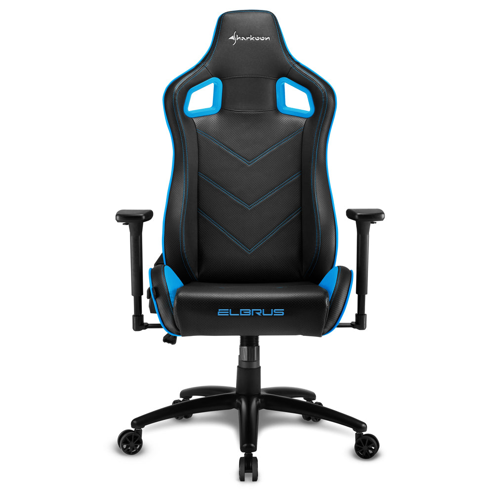 SHARKOON SKILLER ELBRUS 2 GAMING CHAIR W/ HEADREST & LUMBAR CUSHION (BLUE)