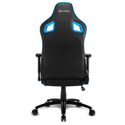 SHARKOON SKILLER ELBRUS 2 GAMING CHAIR W/ HEADREST & LUMBAR CUSHION (BLUE)