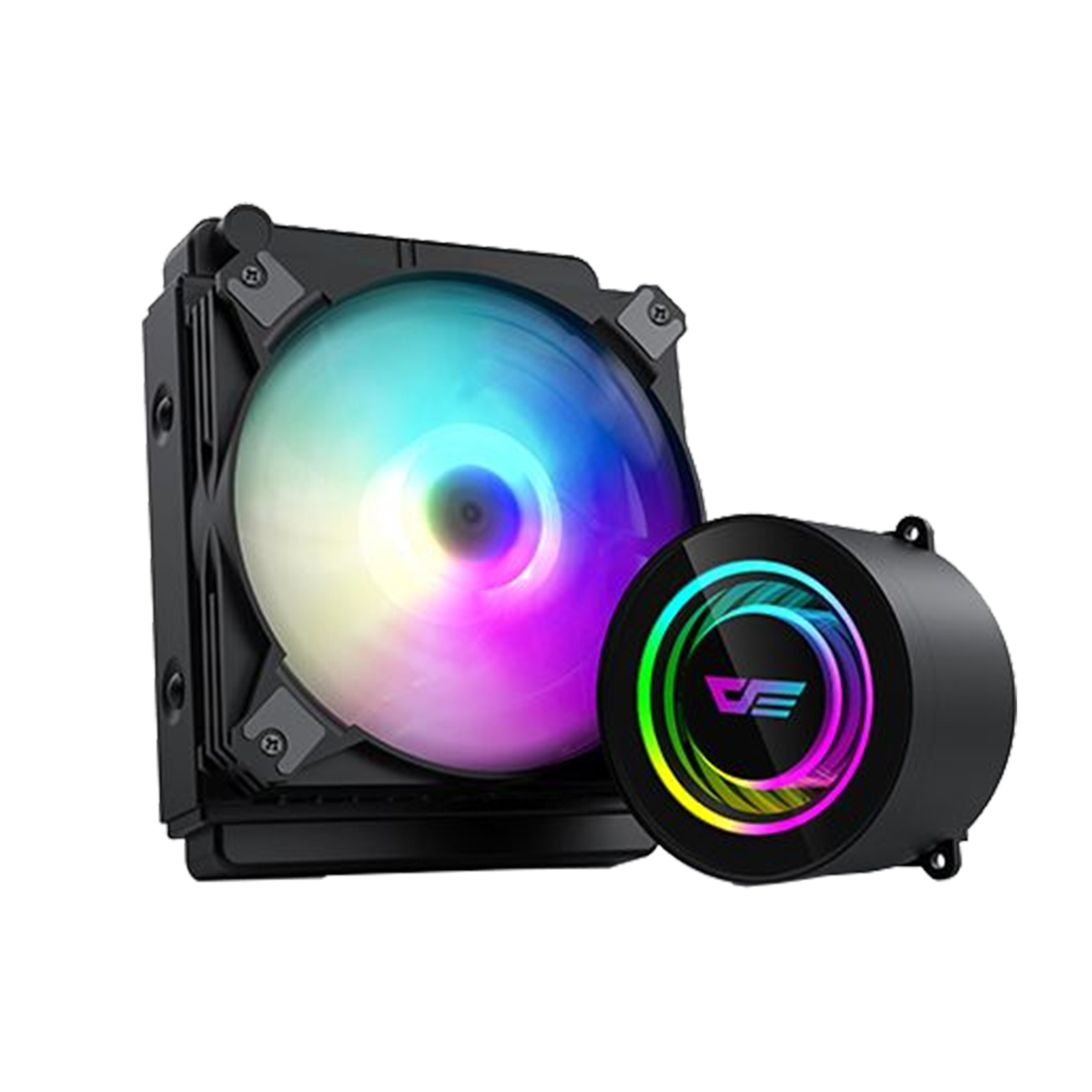 DARKFLASH TWISTER DX120 ARGB AIO 120MM LIQUID CPU COOLER (BLACK)