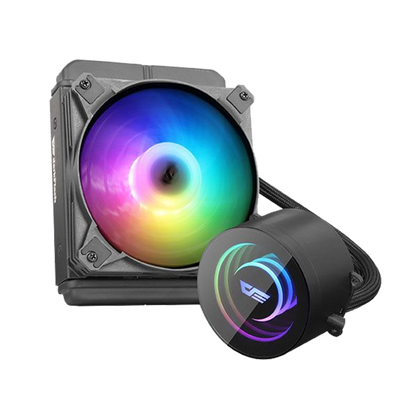 DARKFLASH TWISTER DX120 ARGB AIO 120MM LIQUID CPU COOLER (BLACK)