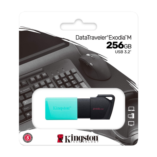 KINGSTON DATA TRAVELLER EXODIA M 256GB USB3.2 FLASH DRIVE TEAL
