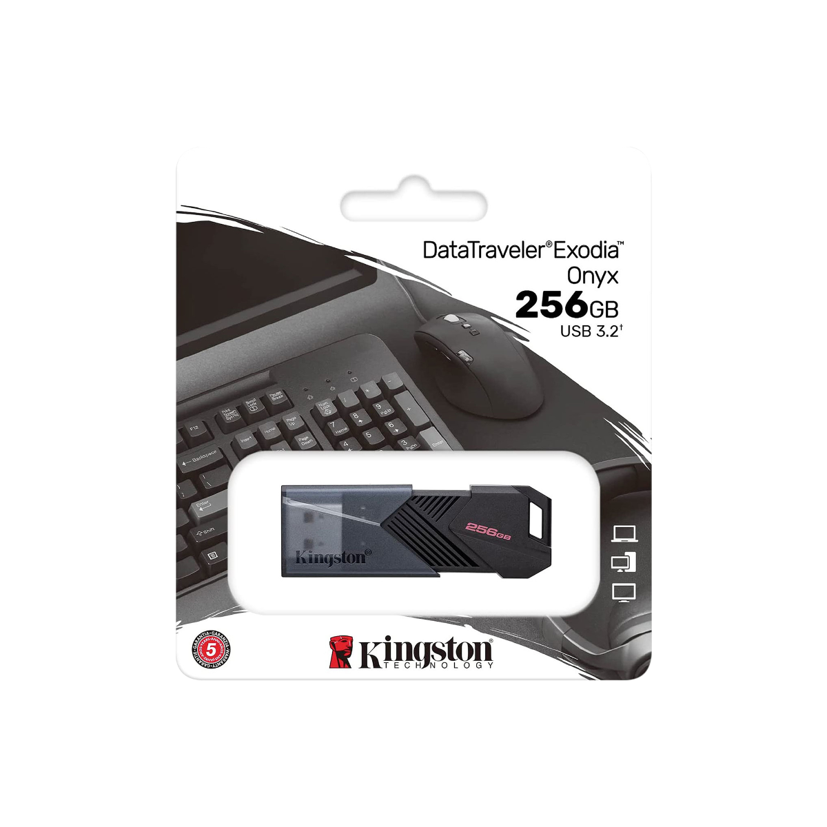 KINGSTON DATA TRAVELLER EXODIA ONYX 256GB USB3.2 FLASH DRIVE