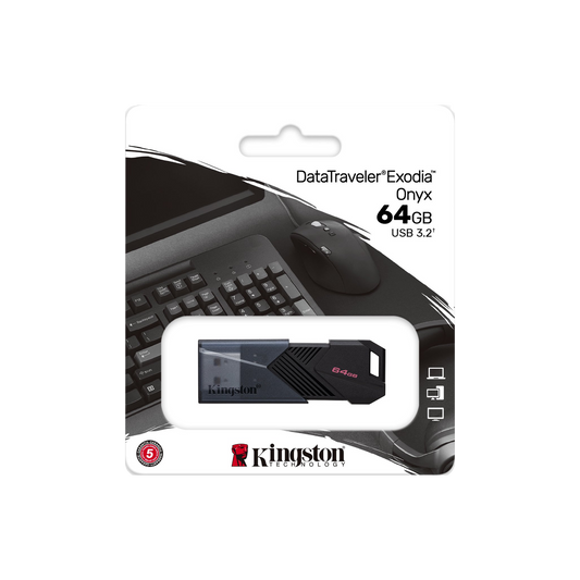 KINGSTON DATA TRAVELLER EXODIA ONYX 64GB USB3.2 FLASH DRIVE