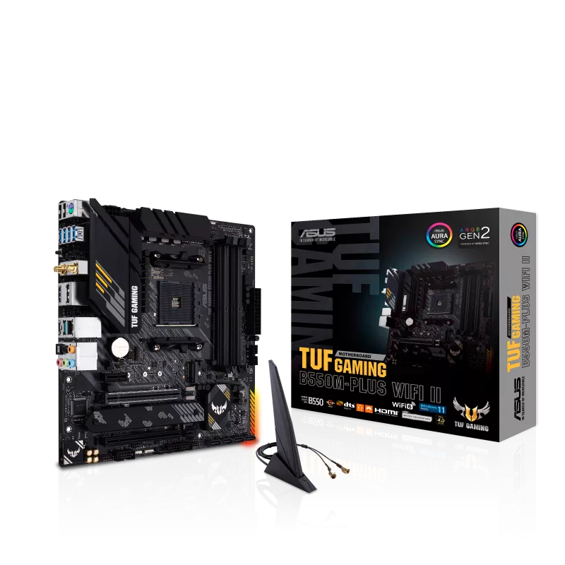 ASUS TUF B550M-PLUS WIFI II 4DDR4 2XM.2 MOTHERBOARD (HDMI, DP) WIFI+BT