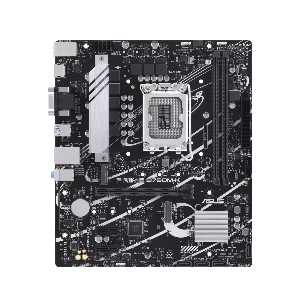 ASUS PRIME B760M-K 2DDR4 2XM.2 MOTHERBOARD (DB15, HDMI)