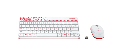 LOGITECH WIRELESS KEYBOARD + MOUSE MK240 (WHITE)
