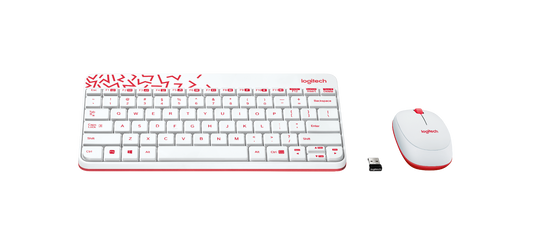 LOGITECH WIRELESS KEYBOARD + MOUSE MK240 (WHITE)