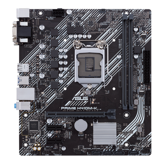 ASUS PRIME H410M-K 2DDR4 MOTHERBOARD (DB15, DVI) W/ COM PORT HEADER