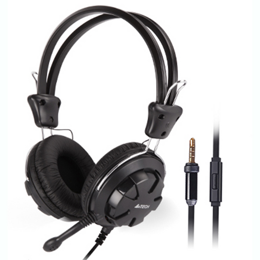 A4TECH HS-28I-1 SINGLE JACK HEADSET W/MIC (BLACK)
