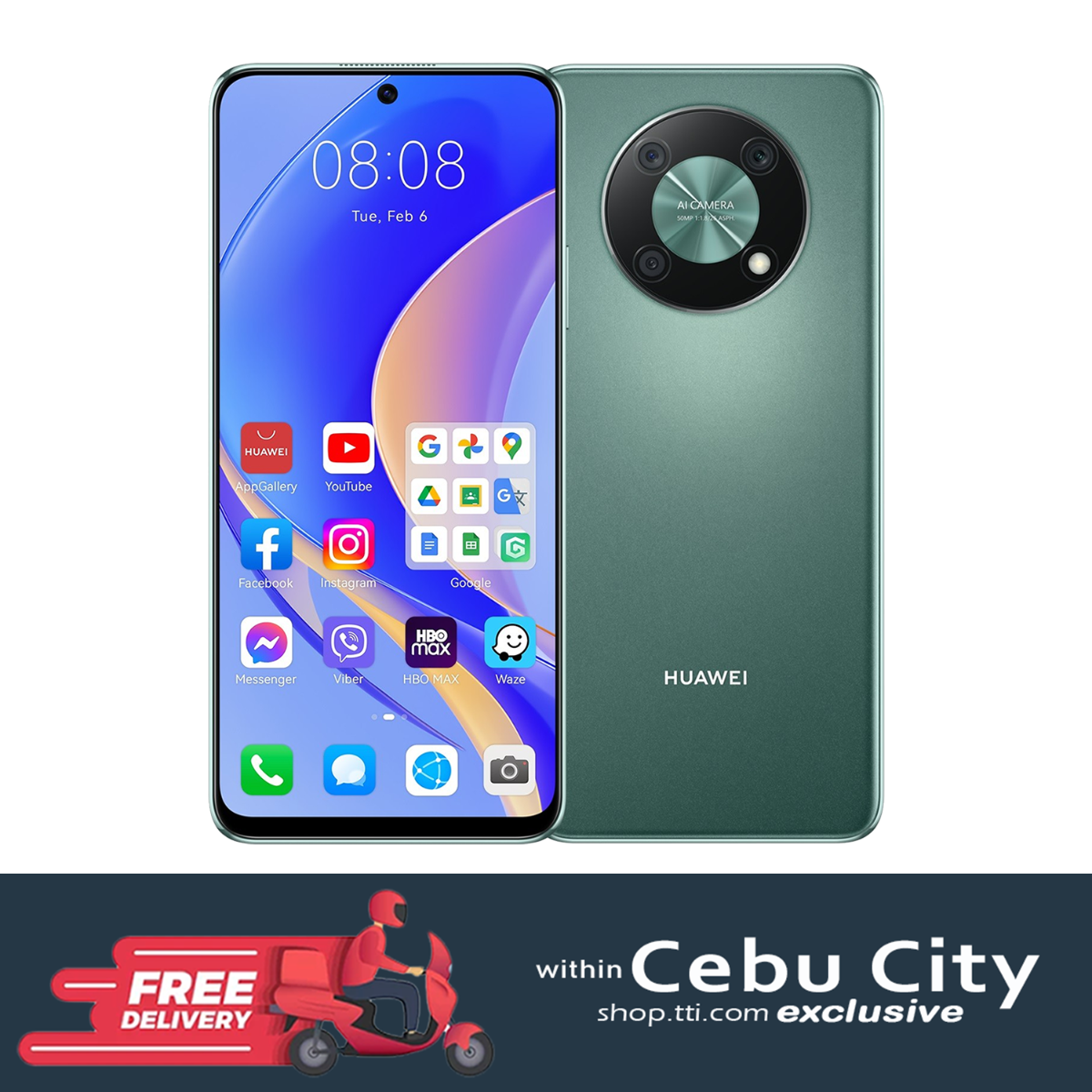 HUAWEI NOVA Y90 8GB/128GB MOBILE PHONE (GREEN)