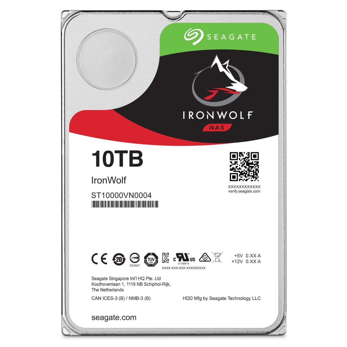SEAGATE 10TB IRONWOLF 7200RPM SATA 6GB/S (ST10000VN0008) 256MB
