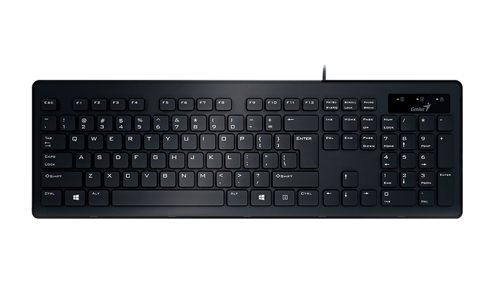 GENIUS SLIMSTAR 130 USB SLIM CHOCOLATE KEYBOARD BLACK