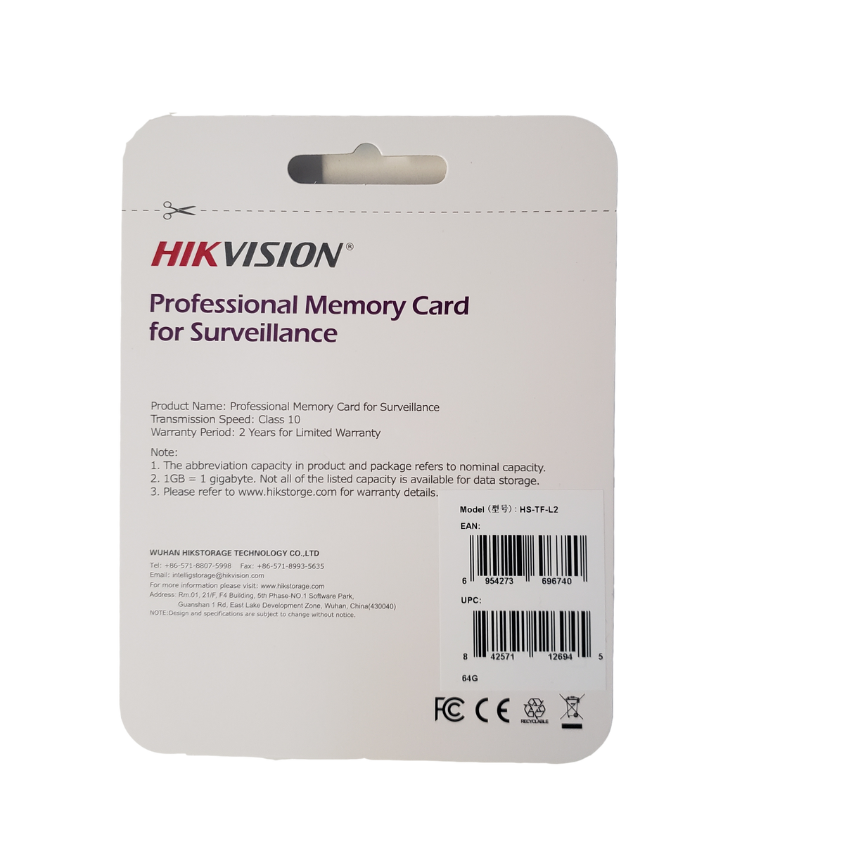 HIKVISION L2 MICRO SDXC MEMORY FOR SURVEILLANCE 32GB | 64GB | 128GB