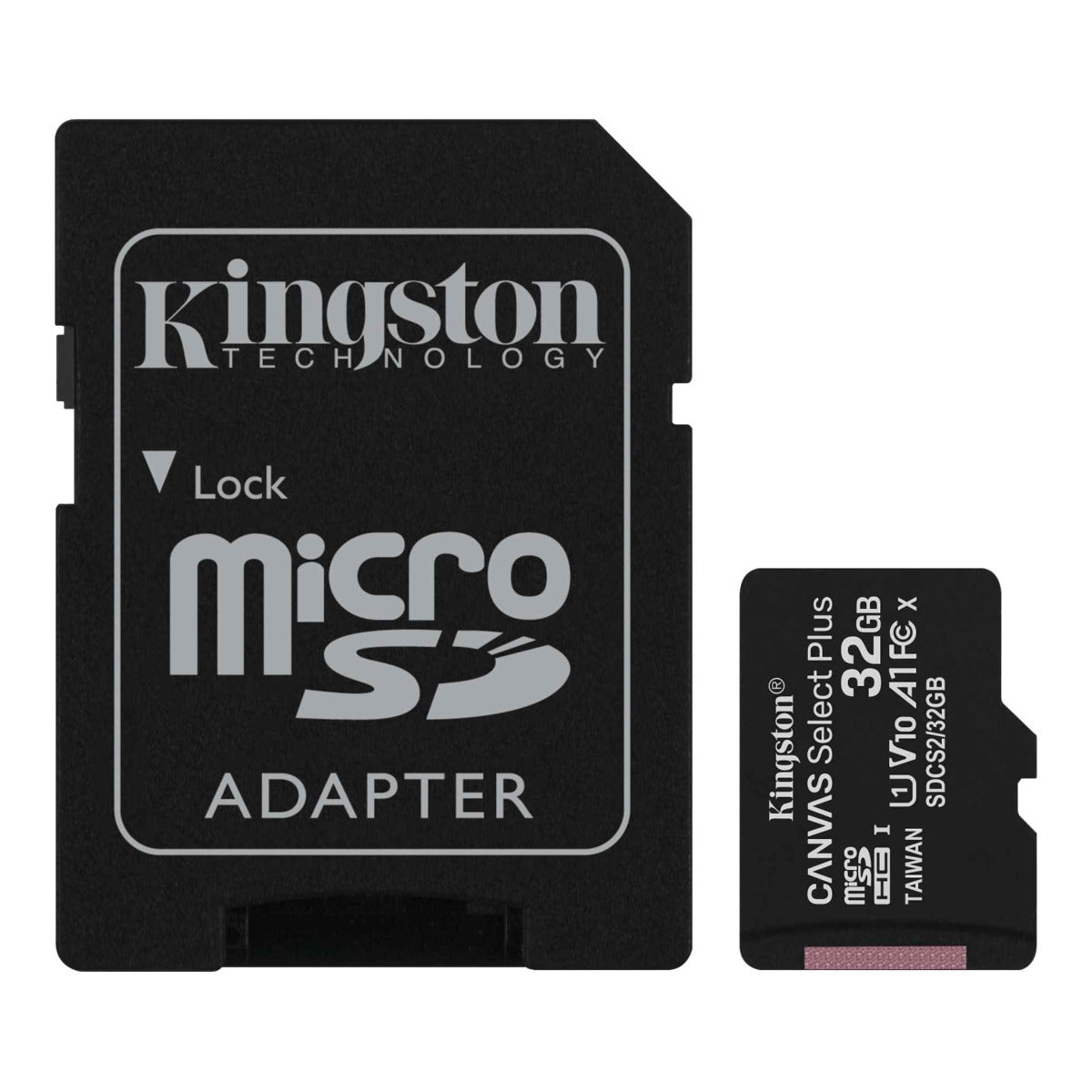 KINGSTON 32GB CANVAS SELECT PLUS CLASS 10 SDHC 100MB/S FLASH MEMORY W/ ADAPTER