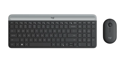 LOGITECH SLIM WIRELESS KEYBOARD + MOUSE MK470 (GRAPHITE)
