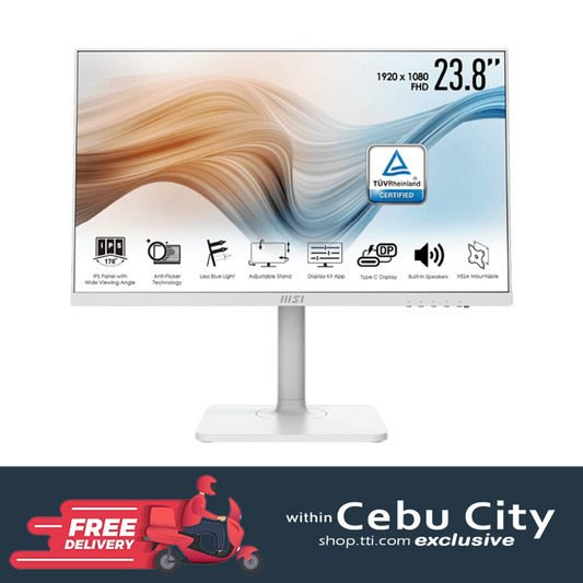 MSI MODERN MD241PW 23.8" FHD LED IPS MONITOR 75HZ WLMNT (HDMI, USB-C) WHITE