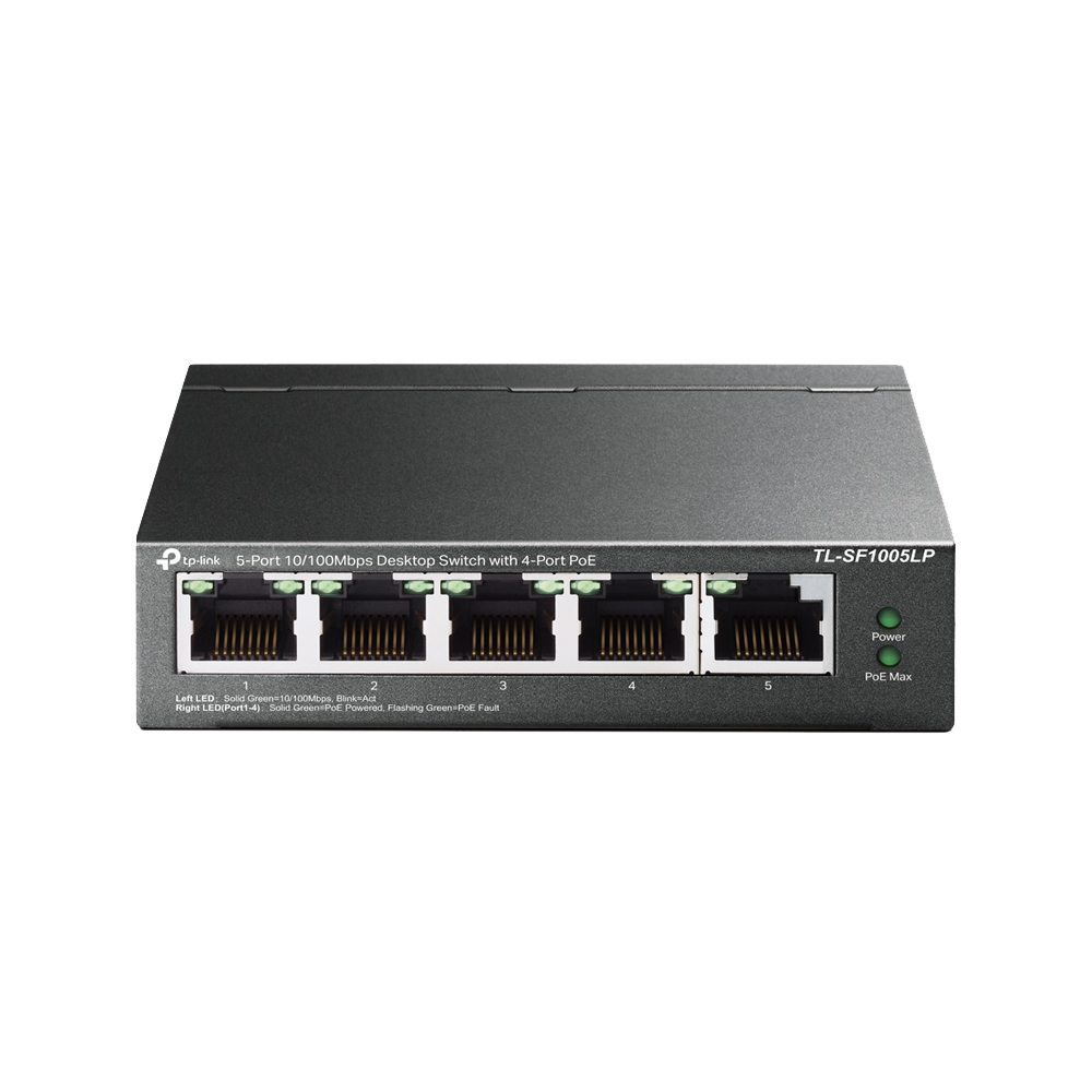 TPLINK SF1005LP 5PORT 10/100 DESKTOP SWITCH WITH 4PORT POE