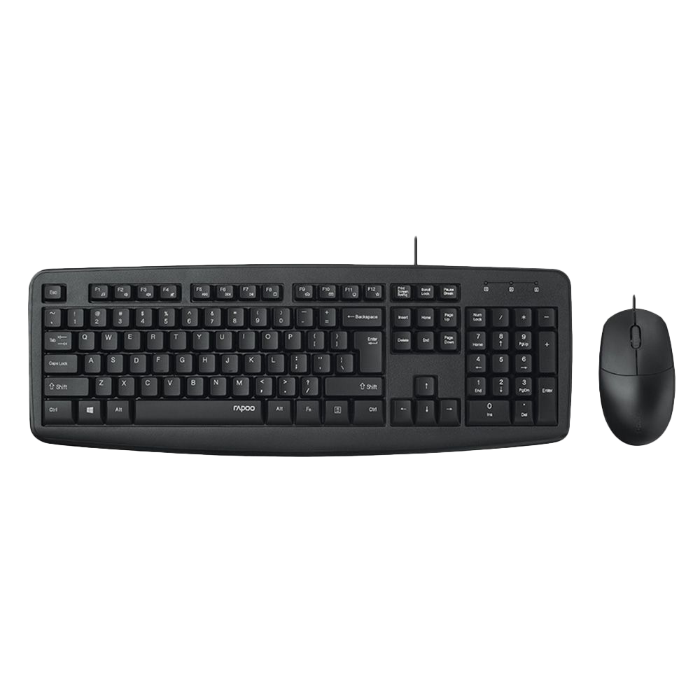 RAPOO NX1600 KEYBOARD & MOUSE (USB) BLACK