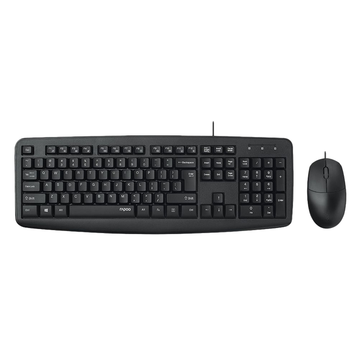 RAPOO NX1600 KEYBOARD & MOUSE (USB) BLACK | thinkingtools@mall ...