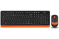A4TECH FG1010 FSTYLER WIRELESS KEYBOARD AND MOUSE BLUE | GRAY | ORANGE