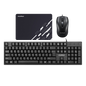 CLIPTEC OFIZ-COMBO3 USB KEYBOARD + MOUSE + MOUSE PAD (BLACK)