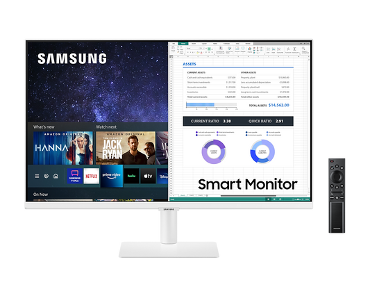 SAMSUNG LS27AM501NEXXP 27" FHD LED SMART MONITOR W/ SPKR WLMNT (2XHDMI) WHITE