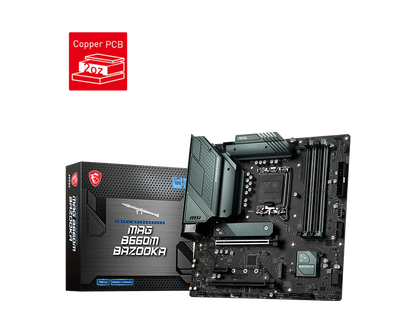 MSI MAG B660M BAZOOKA 4DDR4 2XM.2 MOTHERBOARD (HDMI, DP)