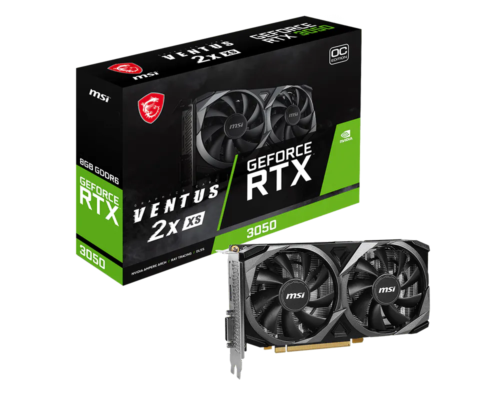 MSI RTX 3050 8G 128BIT GDDR6 VENTUS 2X XS OC (HDMI, DVI, DP)